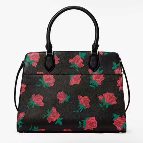 🥳HP🥳Kate Spade NWT Madison Rose Toss Printed Satchel - Picture 4 of 7
